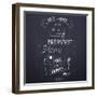 Breakfast on the Restaurant Menu Chalkboard-incomible-Framed Art Print