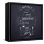 Breakfast on the Restaurant Menu Chalkboard-incomible-Framed Stretched Canvas