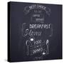 Breakfast on the Restaurant Menu Chalkboard-incomible-Stretched Canvas