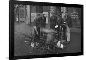 Breakfast Outside the Tacoma Commons Mission, 1930-Chapin Bowen-Framed Giclee Print