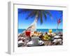 Breakfast Room on the Beach-luiz rocha-Framed Photographic Print