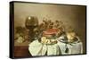 Breakfast Still Life with Roemer and a Crab-Pieter Claesz-Stretched Canvas