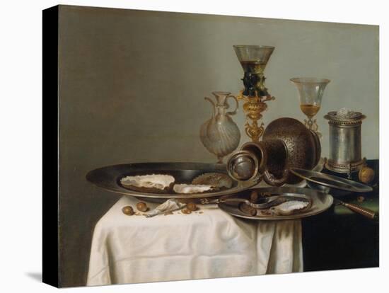 Breakfast Still Life-Willem Claesz Heda-Stretched Canvas