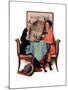 "Breakfast Table" or "Behind the Newspaper", August 23,1930-Norman Rockwell-Mounted Giclee Print