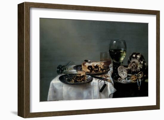 Breakfast Table with Blackberry Pie, 1631-Willem Claesz Heda-Framed Giclee Print