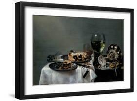 Breakfast Table with Blackberry Pie, 1631-Willem Claesz Heda-Framed Giclee Print