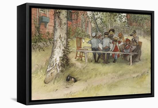 Breakfast under the Big Birch, from 'A Home' series, c.1895-Carl Larsson-Framed Stretched Canvas