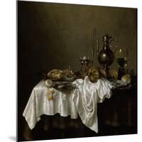 Breakfast with a Lobster, Dutch Painting of 17th Century-Willem Claesz Heda-Mounted Giclee Print