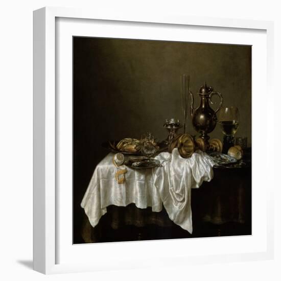 Breakfast with a Lobster, Dutch Painting of 17th Century-Willem Claesz Heda-Framed Giclee Print