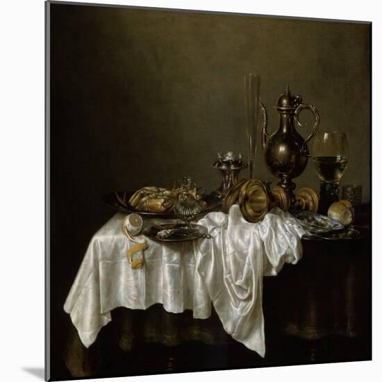 Breakfast with a Lobster, Dutch Painting of 17th Century-Willem Claesz Heda-Mounted Giclee Print