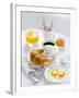 Breakfast with Coffee, Croissant, Fried Egg, Jam and Orange Juice-Ira Leoni-Framed Photographic Print