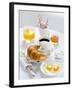 Breakfast with Coffee, Croissant, Fried Egg, Jam and Orange Juice-Ira Leoni-Framed Photographic Print