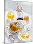 Breakfast with Coffee, Croissant, Fried Egg, Jam and Orange Juice-Ira Leoni-Mounted Photographic Print