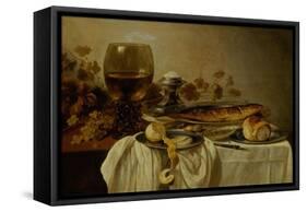 Breakfast with Fish and Tankard-Pieter Claesz-Framed Stretched Canvas