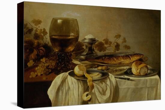 Breakfast with Fish and Tankard-Pieter Claesz-Stretched Canvas