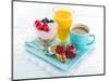 Breakfast With Yoghurt, Berries, Juice, Toast And Coffee-Anna-Mari West-Mounted Art Print