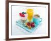 Breakfast With Yoghurt, Berries, Juice, Toast And Coffee-Anna-Mari West-Framed Art Print