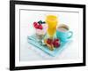 Breakfast With Yoghurt, Berries, Juice, Toast And Coffee-Anna-Mari West-Framed Art Print