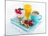 Breakfast With Yoghurt, Berries, Juice, Toast And Coffee-Anna-Mari West-Mounted Art Print