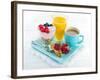 Breakfast With Yoghurt, Berries, Juice, Toast And Coffee-Anna-Mari West-Framed Art Print