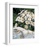 Breakfasting with Daisies-Liliane Fournier-Framed Art Print