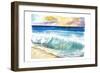 Breaking Eastern Caribbean Waves with Sunset on Antilles Island-M. Bleichner-Framed Art Print