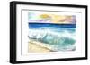 Breaking Eastern Caribbean Waves with Sunset on Antilles Island-M. Bleichner-Framed Art Print