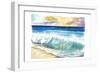 Breaking Eastern Caribbean Waves with Sunset on Antilles Island-M. Bleichner-Framed Premium Giclee Print
