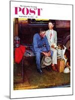 "Breaking Home Ties" Saturday Evening Post Cover, September 25,1954-Norman Rockwell-Mounted Giclee Print