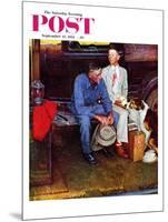 "Breaking Home Ties" Saturday Evening Post Cover, September 25,1954-Norman Rockwell-Mounted Giclee Print