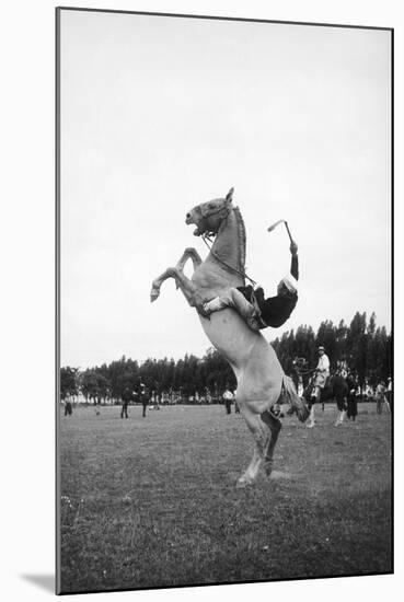 Breaking in a Pony-Mario de Biasi-Mounted Giclee Print