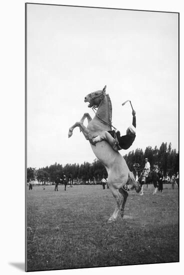 Breaking in a Pony-Mario de Biasi-Mounted Giclee Print