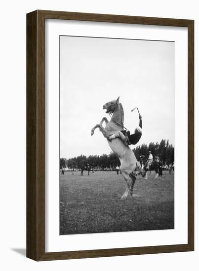 Breaking in a Pony-Mario de Biasi-Framed Giclee Print