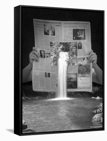 Breaking News-Thomas Barbey-Framed Stretched Canvas