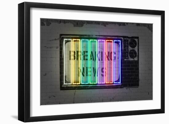 Breaking news-O.M.-Framed Giclee Print