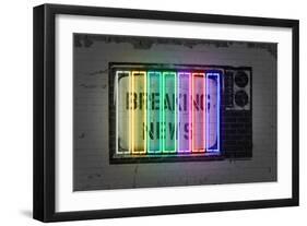 Breaking news-O.M.-Framed Giclee Print