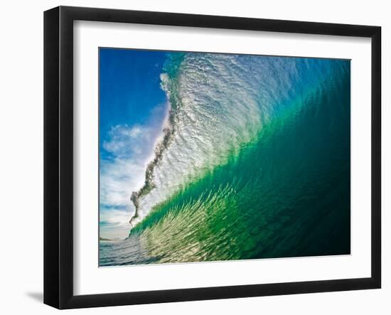 Breaking ocean wave, Baja California Sur, Mexico-Mark A Johnson-Framed Photographic Print