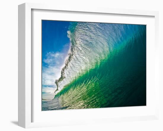 Breaking ocean wave, Baja California Sur, Mexico-Mark A Johnson-Framed Photographic Print