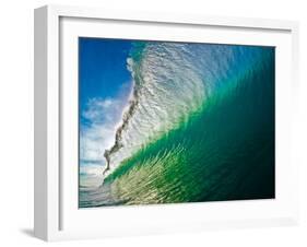 Breaking ocean wave, Baja California Sur, Mexico-Mark A Johnson-Framed Photographic Print