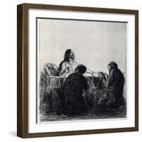 Breaking of the Bread, 1925-Jean Louis Forain-Framed Giclee Print