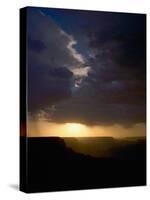 Breaking Storm at Sunset over the Grand Canyon from Yaki Point on the South Rim-null-Stretched Canvas