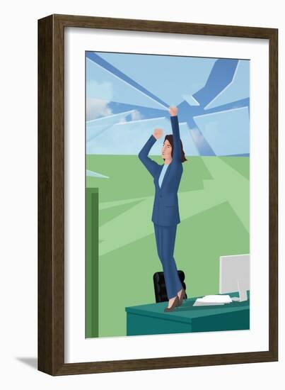 Breaking the Glass Ceiling-Mary Ann Smith-Framed Giclee Print