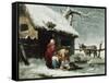 Breaking the Ice-George Morland-Framed Stretched Canvas