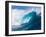 Breaking tubing wave at Teahupoo surf break, Tahiti, French Polynesia-Mark A Johnson-Framed Photographic Print