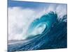 Breaking tubing wave at Teahupoo surf break, Tahiti, French Polynesia-Mark A Johnson-Mounted Photographic Print