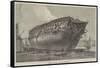 Breaking-Up HMS Queen at Rotherhithe-Frank Watkins-Framed Stretched Canvas