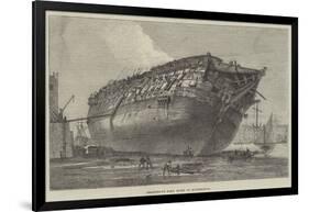 Breaking-Up HMS Queen at Rotherhithe-Frank Watkins-Framed Giclee Print