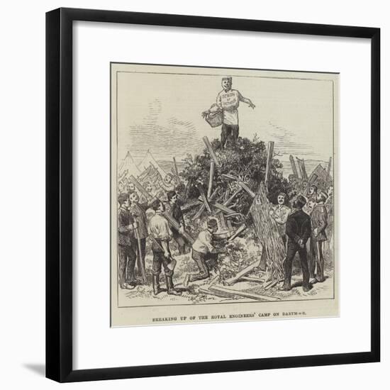 Breaking Up of the Royal Engineers' Camp on Dartmoor-null-Framed Giclee Print