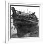 Breaking Up the Hospital Ship 'Dreadnought' at Chatham Dockyard, 1875-null-Framed Giclee Print