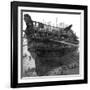 Breaking Up the Hospital Ship 'Dreadnought' at Chatham Dockyard, 1875-null-Framed Giclee Print